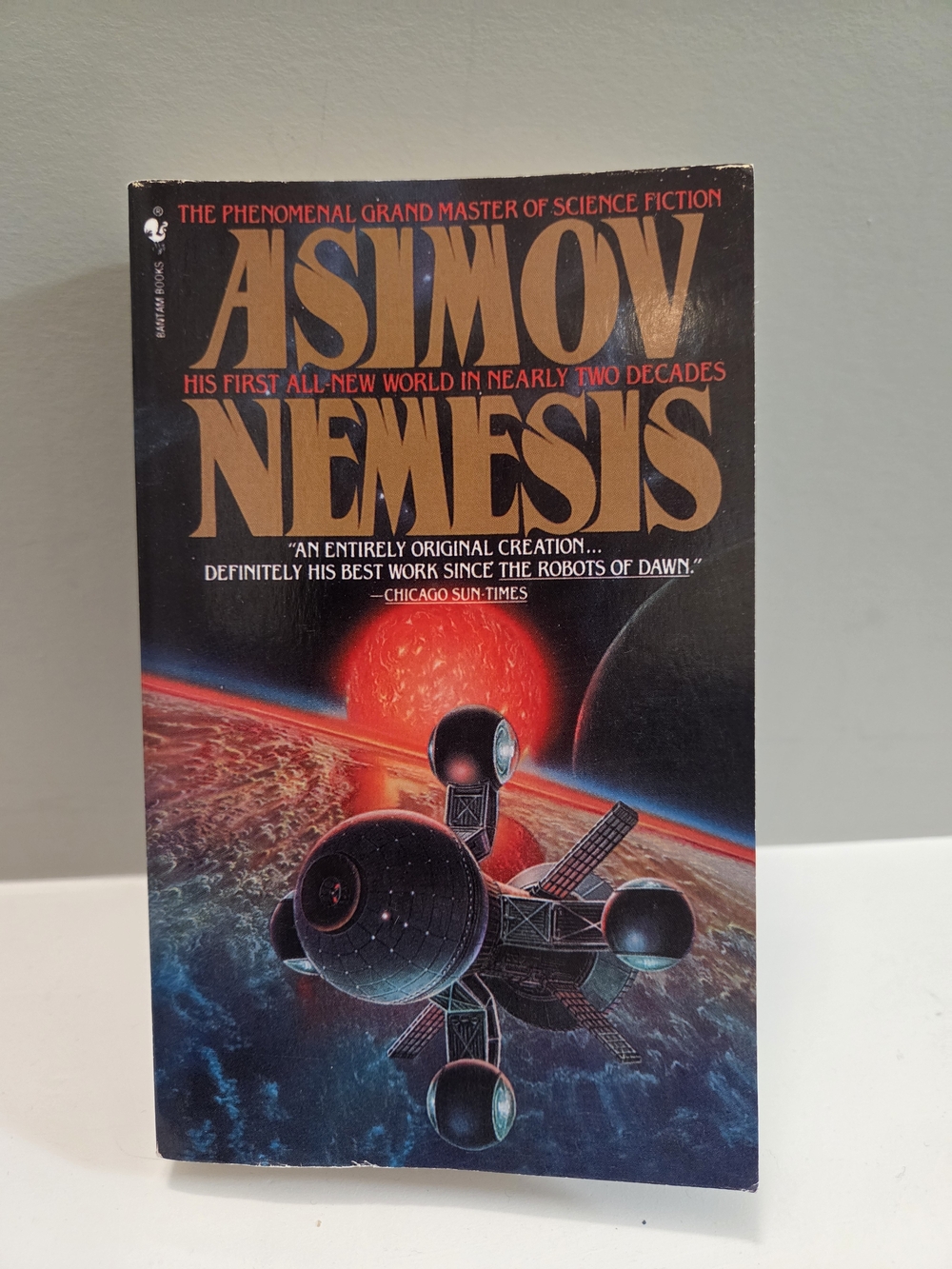 Isaac Asimov Nemesis Bantam Paperback Misprint Novel Gag Gift / Collector